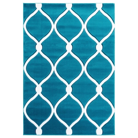 United Weavers Of America 7 ft. 10 in. x 10 ft. 6 in. Bristol Rodanthe Turquoise Rectangle Area Rug 2050 11569 912